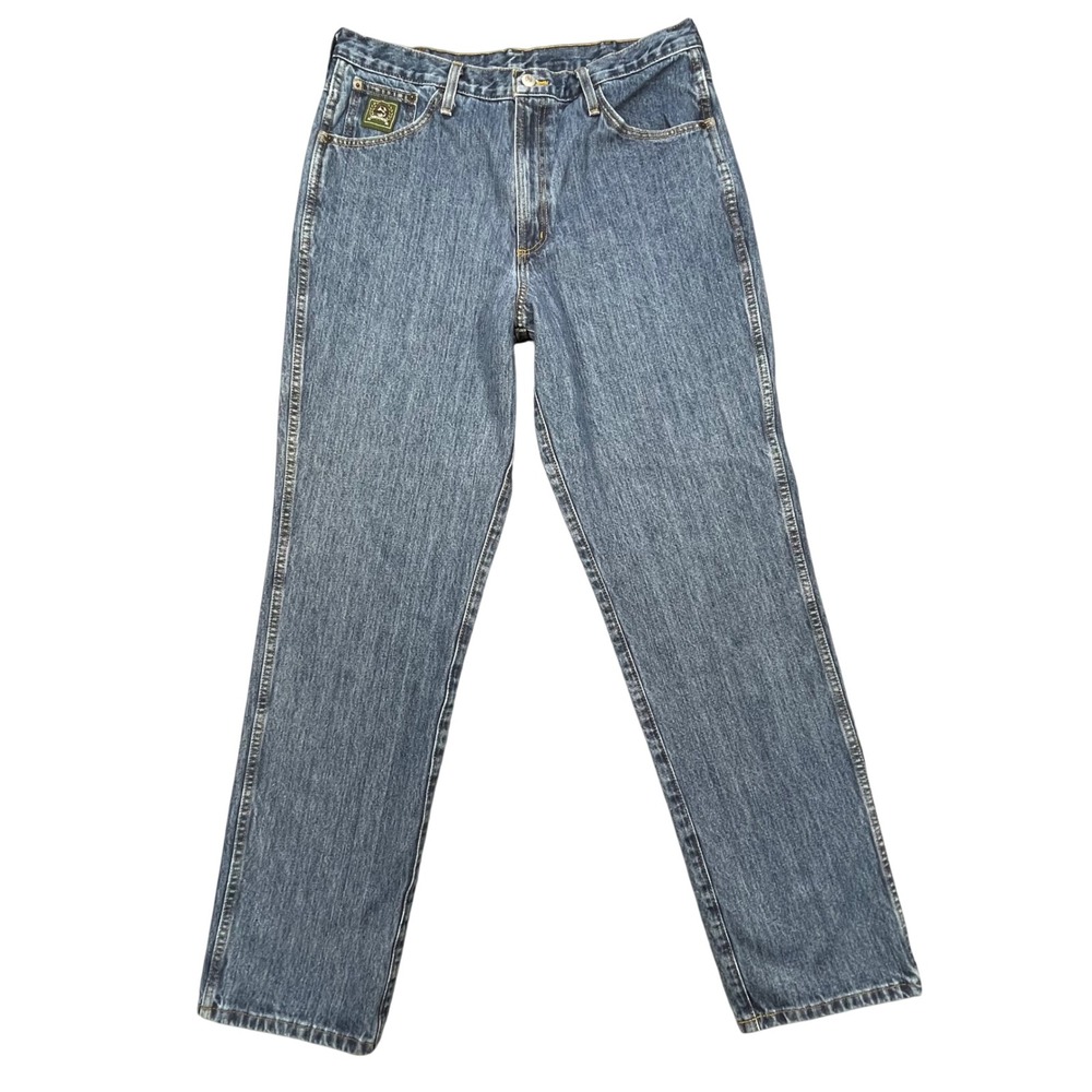 Cinch Green Label Blue Denim Straight Leg Workwear Jeans Mens 35x34